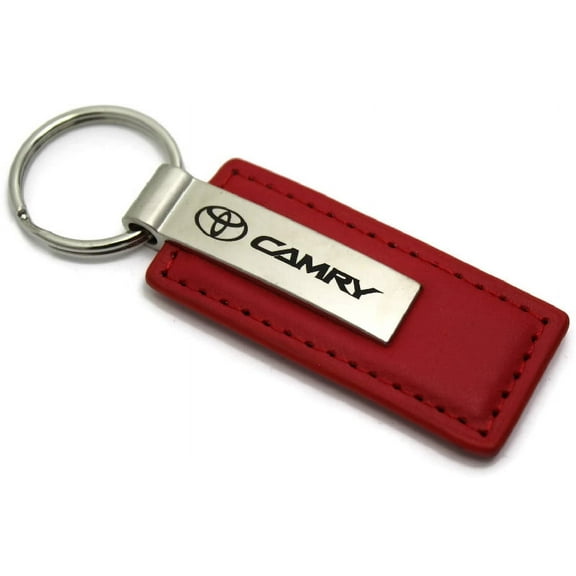 Toyota Camry Red Rectangular Leather Key Chain