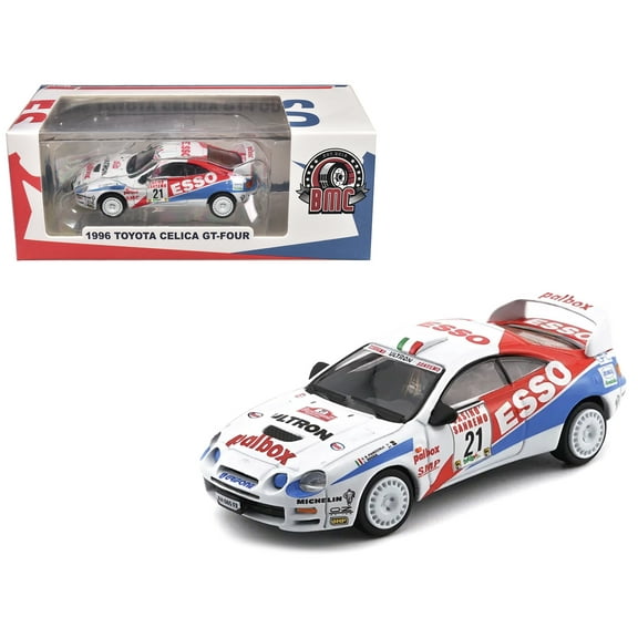 Toyota Celica GT-Four #21 "Rallye Sanremo - Rallye d'Italia" (1996) with Extra Wheels 1/64 Diecast Model Car by BM Creations