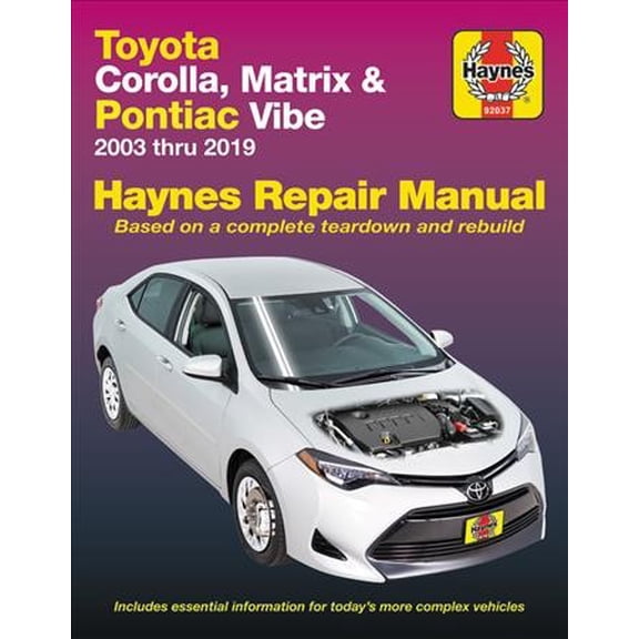 Pre-Owned Toyota Corolla (03-19) & Matrix (03-14) & Pontiac Vibe (03-10) Haynes Repair Manual ^