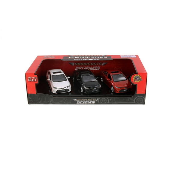 Toyota Corolla 1/43 Scale 3-Pack diecast model car with pullback action