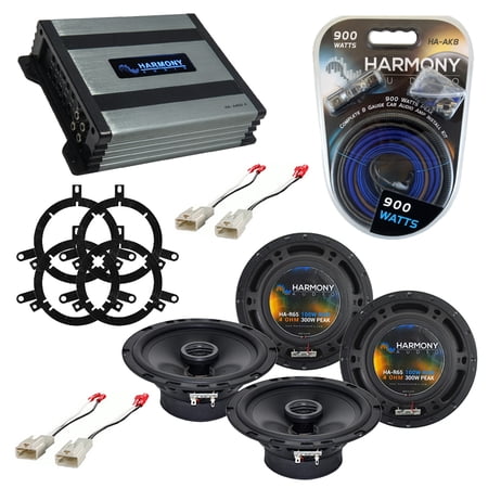 Toyota Corolla 2001-2002 Factory Speaker Upgrade Harmony (2) R65 & HA-A400.4 Amp