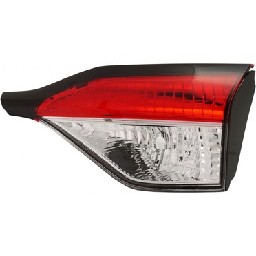 Evan-Fischer Left Halogen Tail Light For 1991-1992 Toyota Corolla Sedan – Clear/Red Lens W/ Bulbs
