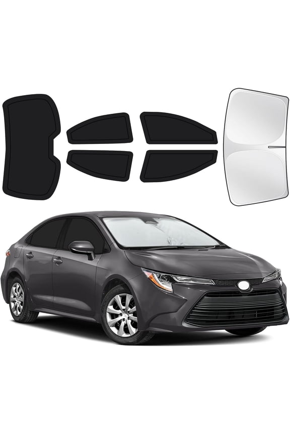 for Toyota Corolla 2020-2024 Car Window Shades, 6pcs Privacy Sun Shade Set for Front Windshield Side and Rear Windows, Full Window Covers Keeps vehicle Cool for Camping Napping