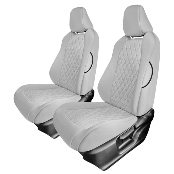 For Toyota Corolla 2020-2024 FH Group Custom Fit Neoprene Car Seat Covers Waterproof Solid Gray - Front Seats ( Headrest - Detachable & Non Detachable)