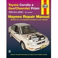 thumbnail image 1 of Toyota Corolla & Geo/Chevrolet Prizm (93-02) Haynes Repair Manual ^, 1 of 3