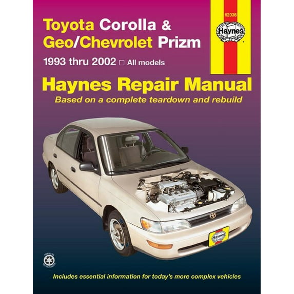 Toyota Corolla & Geo/Chevrolet Prizm (93-02) Haynes Repair Manual ^