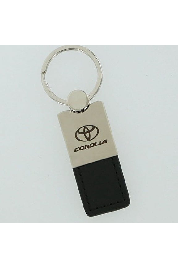 Toyota Corolla Keychain & Keyring - Duo Premium Black Leather