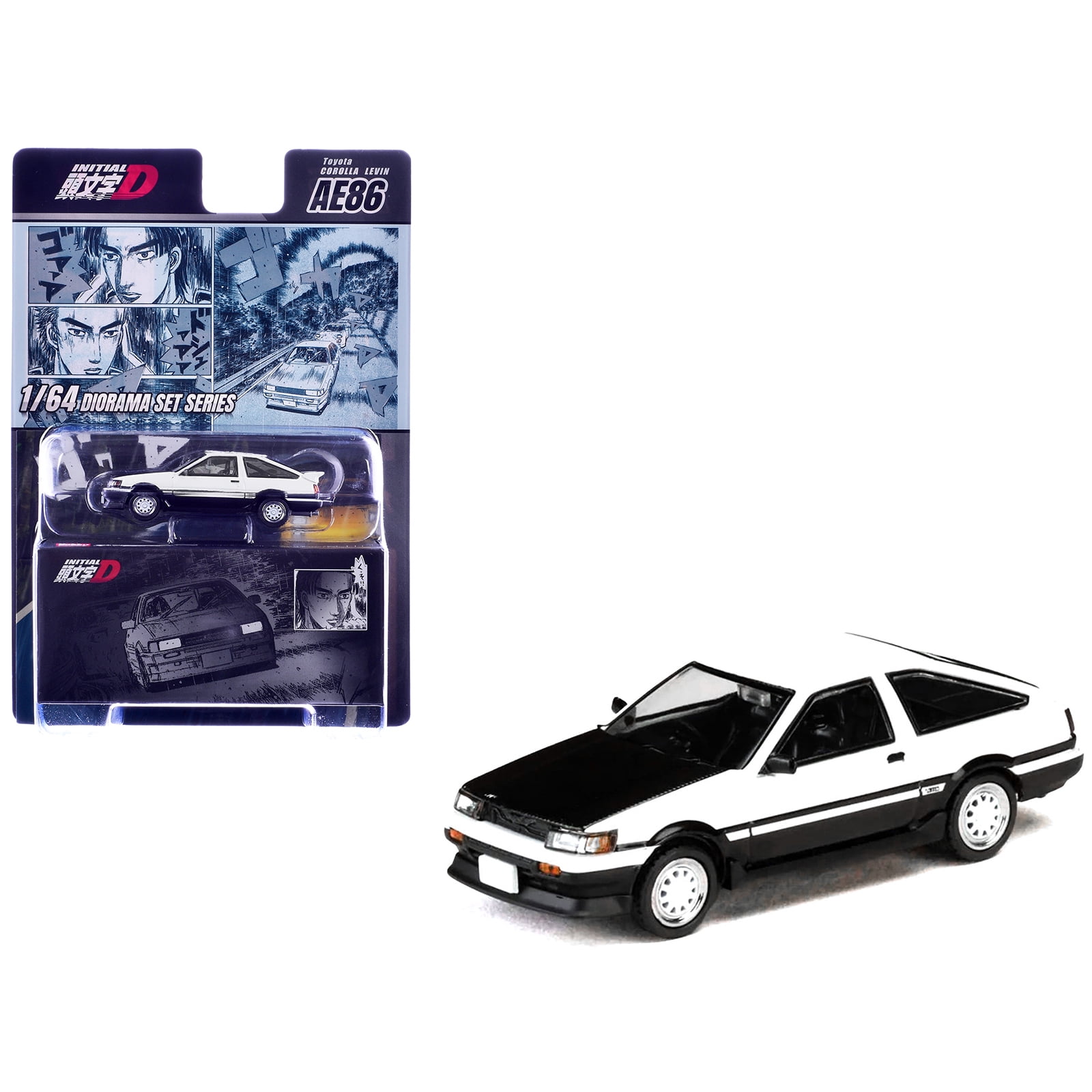 Toyota Corolla Levin (AE86) White with Carbon Hood 