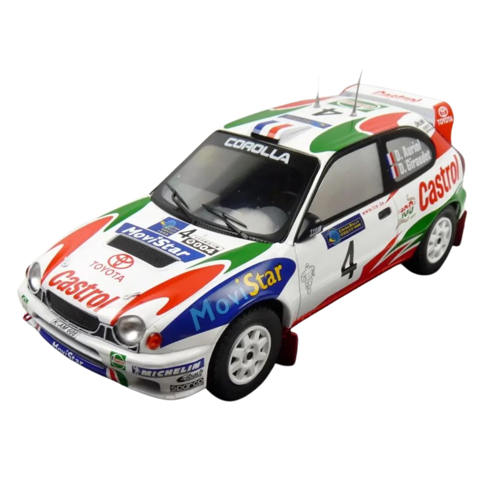 Die cast 1/43 Modellino Auto Toyota Corolla WRC Rally Monte Carlo 2003 O.Burri - Dak Mantova sas