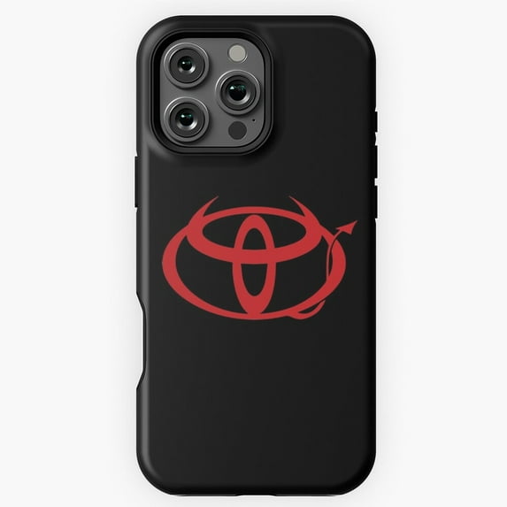 Toyota Evil Logo TRD Racing Funny Phone Case for iPhone 16 15 14 13 12 11 Pro Max