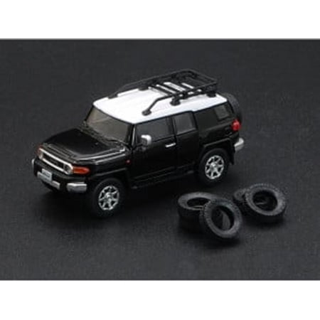 Toyota FJ Cruiser (RHD 2015) Car [1:64 scale in Black/White]
