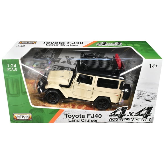 Toyota FJ40 Land Cruiser Beige "4x4 Overlanders" Series 1/24 Diecast Model by Motormax