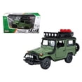 thumbnail image 1 of Toyota FJ40 Land Cruiser Matt Green "4x4 Overlanders" Series 1/24 Diecast Model Car by Motormax, 1 of 3