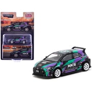 Toyota GR Corolla RHD Right Hand Drive HKS Black with Graphics Global64 Series 1/64 Diecast Model by Tarmac Works