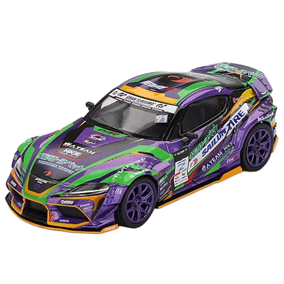 Toyota GR Supra KUHL RHD #91 "Evangelion Racing" "D1 Grand Prix" (2021) Limited Edition 1/64 Diecast Model Car by Mini GT