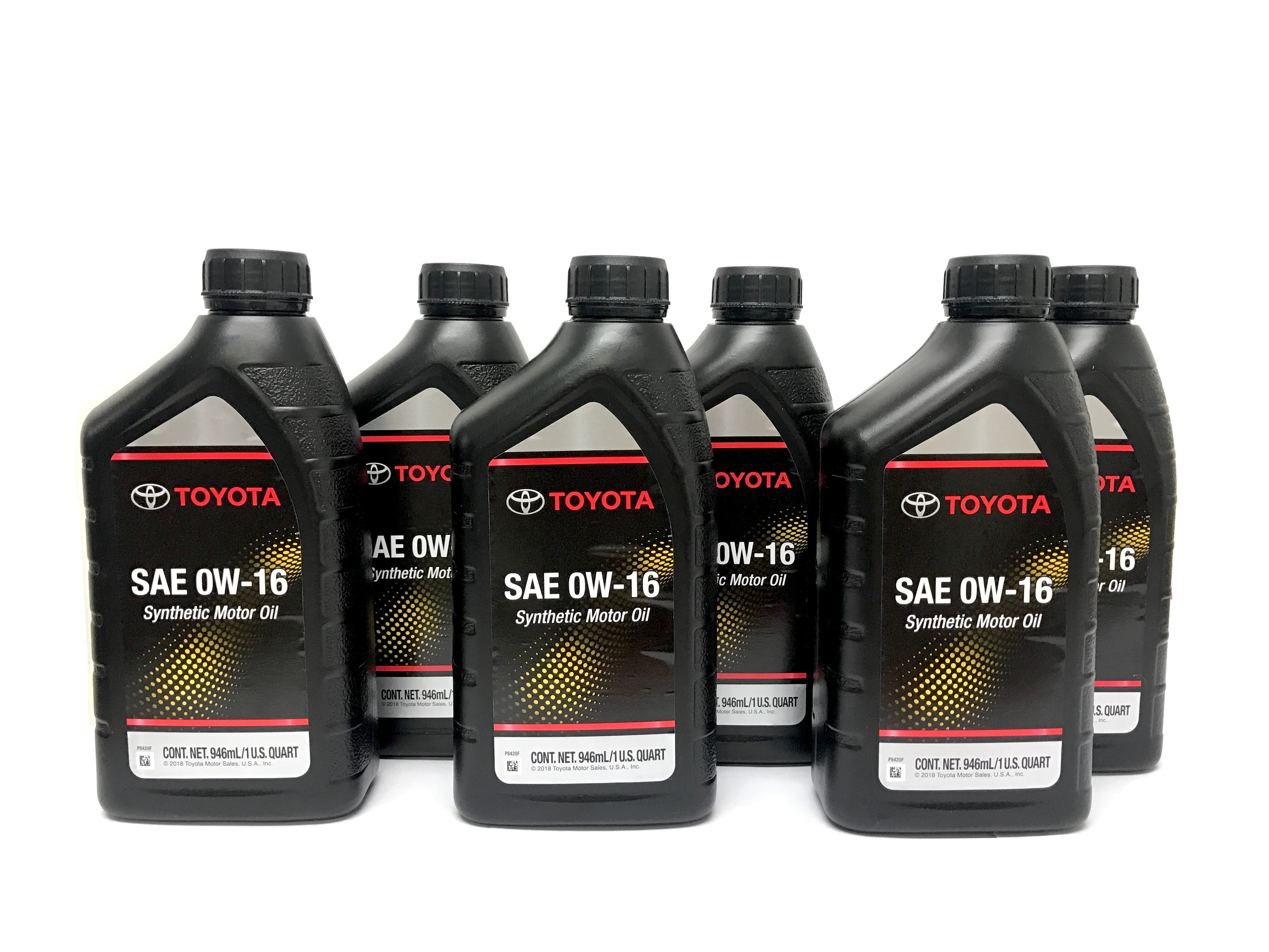 Genuine Toyota Lexus 0W16 Motor Oil, OEM, Case of 6 Quarts