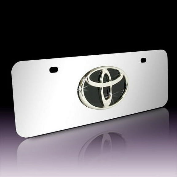 Toyota Half-size Chrome Steel License Plate