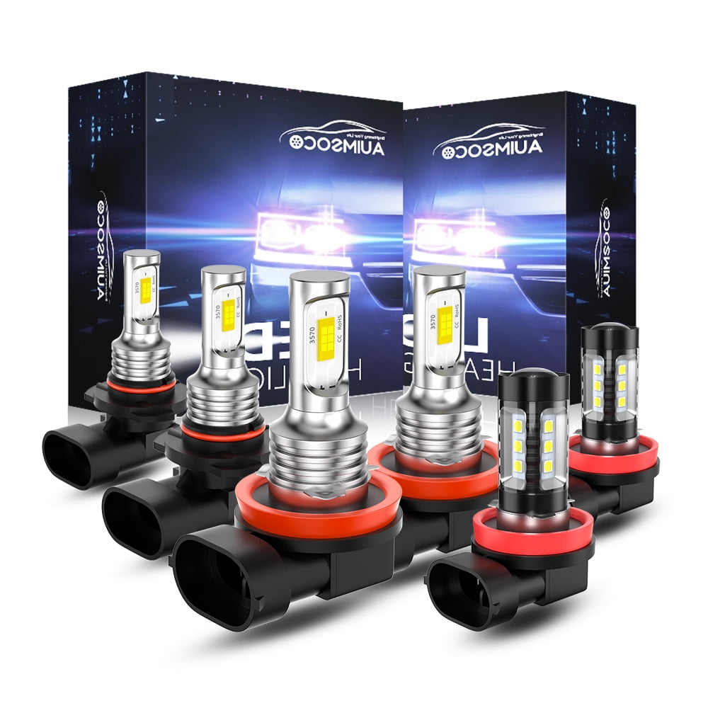 CHUSYYRAY LED Headlight & Fog Light Kit For Toyota Highlander 2014-2019 – 6000K 80000LM 6-Piece - View #3