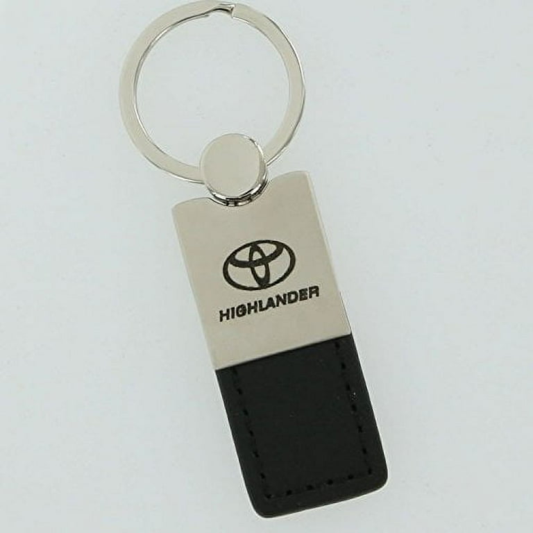 Toyota Highlander Keychain Keyring Duo Premium Black Leather