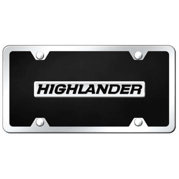 Toyota Highlander Name Acrylic Kit Chrome on Black Official Licensed