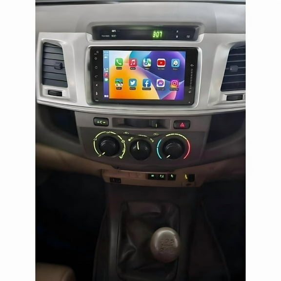 For Toyota Hilux 2005-2014 7" Android 15 Car Stereo Radio, Wireless CarPlay Android Auto, 4+64GB Head Unit with AHD Backup Camera, Microphone, WiFi GPS Bluetooth