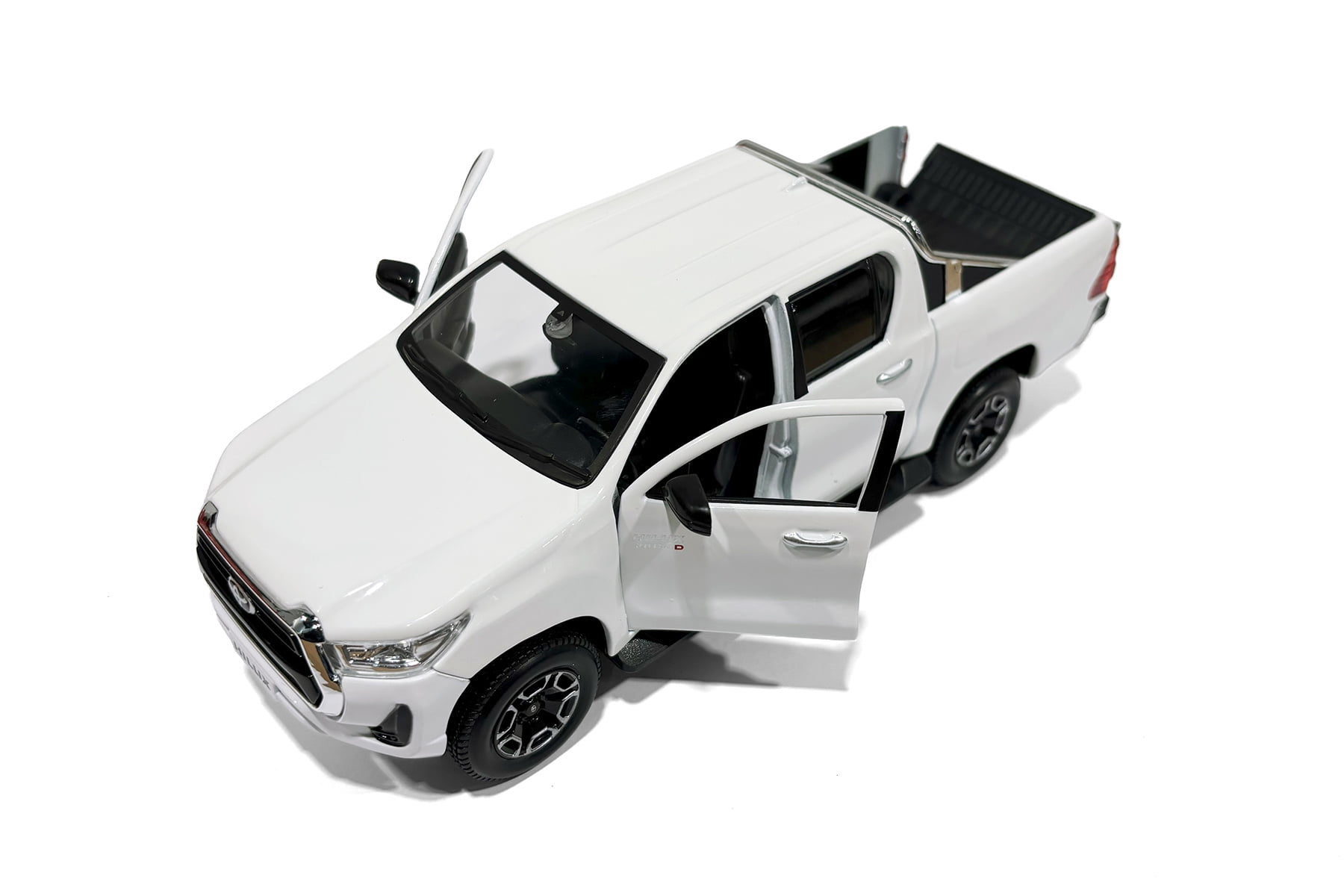 Toyota Hilux Double Cab Pickup Truck, White - Showcasts 37920 - 1/27 Scale Diecast Model Car