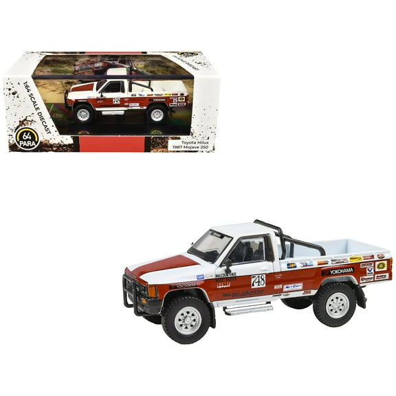 Toyota Hilux Pickup Truck #748 Malcolm Vinje - Mark Hansen "Mojave 250" (1987) 1/64 Diecast Model Car by Paragon Models