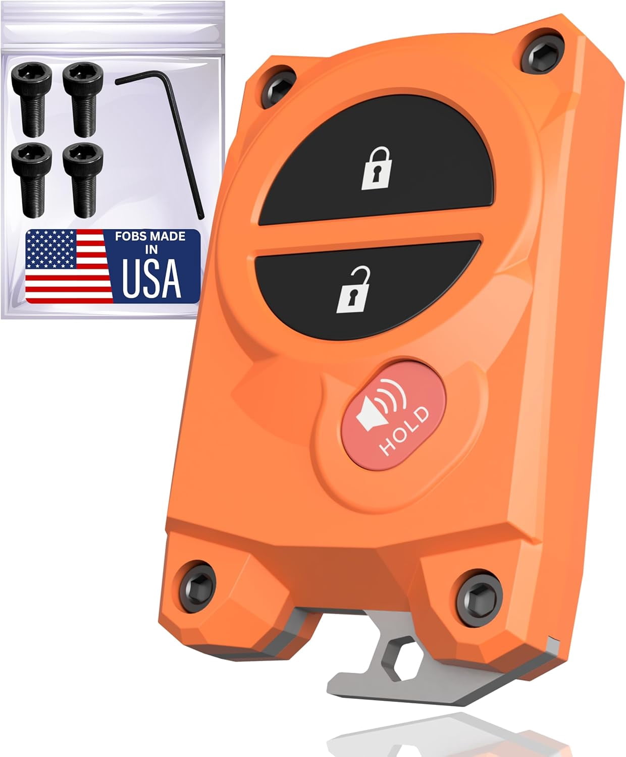 For Toyota Key Fob Cover with Built-in Bottle Opener - Rugged Protective Shell for Tundra (2007-2017) & Tacoma (2005-2015) - Enhanced Grip & Durability - Key Fob Replacement Shell - Custom Colors