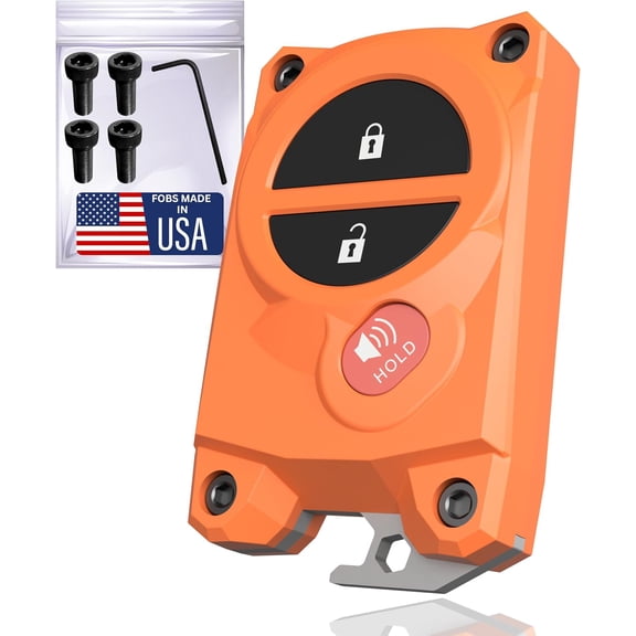 For Toyota Key Fob Cover with Built-in Bottle Opener - Rugged Protective Shell for Tundra (2007-2017) & Tacoma (2005-2015) - Enhanced Grip & Durability - Key Fob Replacement Shell - Custom Colors