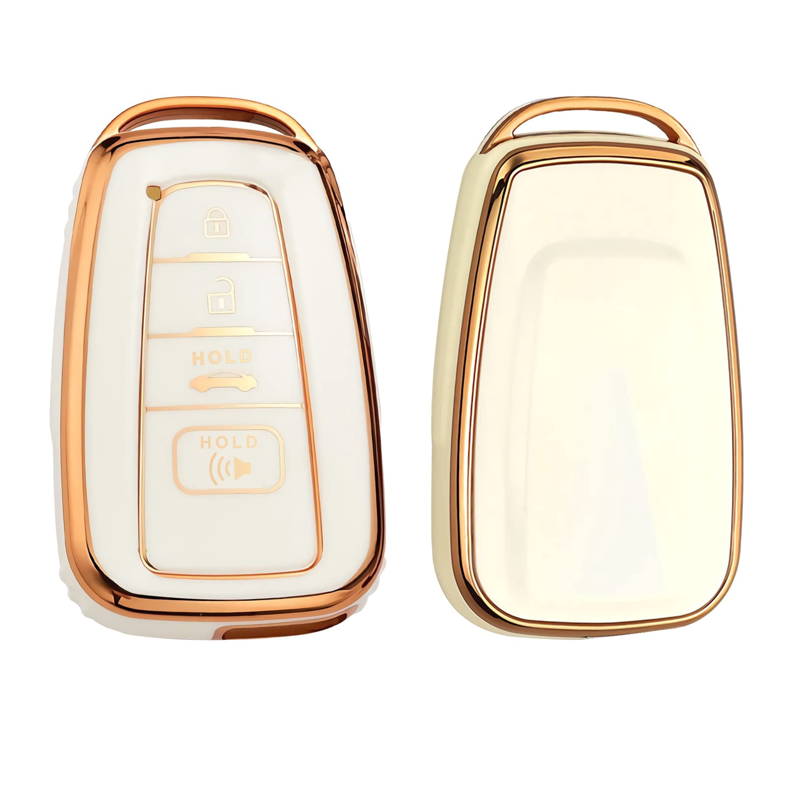 for Toyota Key Fob Cover, for Camry RAV4 Highlander Avalon C-HR Prius Corolla GT86 Key fob case Premium Soft TPU Full Cover Protection Smart Key Holder
