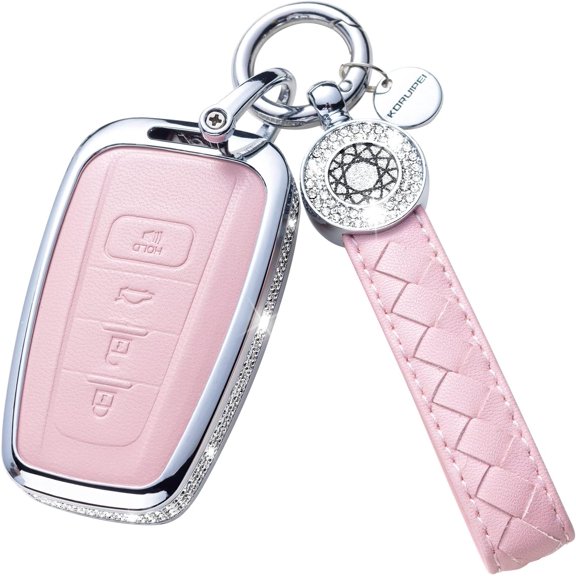 for Toyota Key Fob Cover with Keychain, Soft TPU Key Case Protection Shell Fit for 2018-2022 Camry RAV4 Highlander Avalon C-HR Prius Corolla GT86 Smart Key,1,Fit for Toyota A