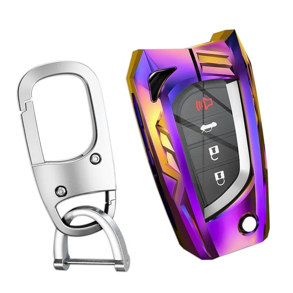 for Toyota Key Fob Cover with Keychain,Stylish and Durable Zinc Alloy Protection Key Case Compatible with Camry SE/LE RAV4 Corolla Fortuner Highlander Key shell Accessories