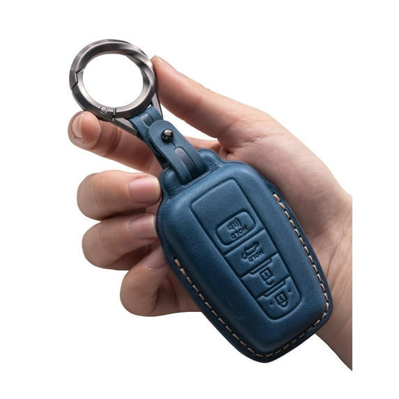 for Toyota Key Fob Cover Leather Keychain Car Key Fob Case Protector Toyota 2020-2024 Highlander (No fit Highlander Grand), 2019-2024 RAV4 (Not Fit Rav4 Prime), 2018-2024 Camry, 2019-2024 Corolla
