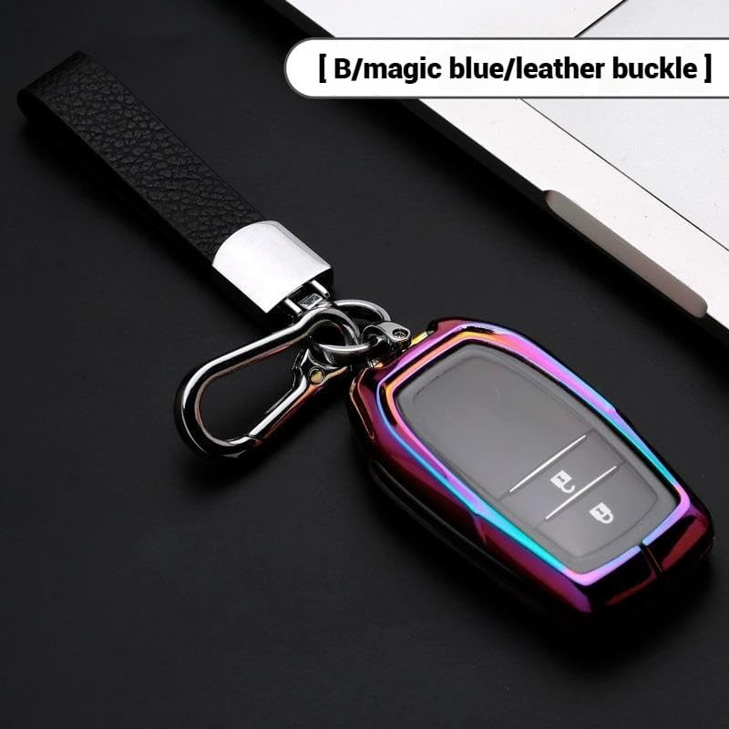 for Toyota Key Fob Cover, Zinc Alloy+TPU Key Fob Case for 2025 Camry, 2021-2025 Venza, Grand Highlander Hilux, Fortuner, 2022-2025 Tundra Tacoma Remote Key