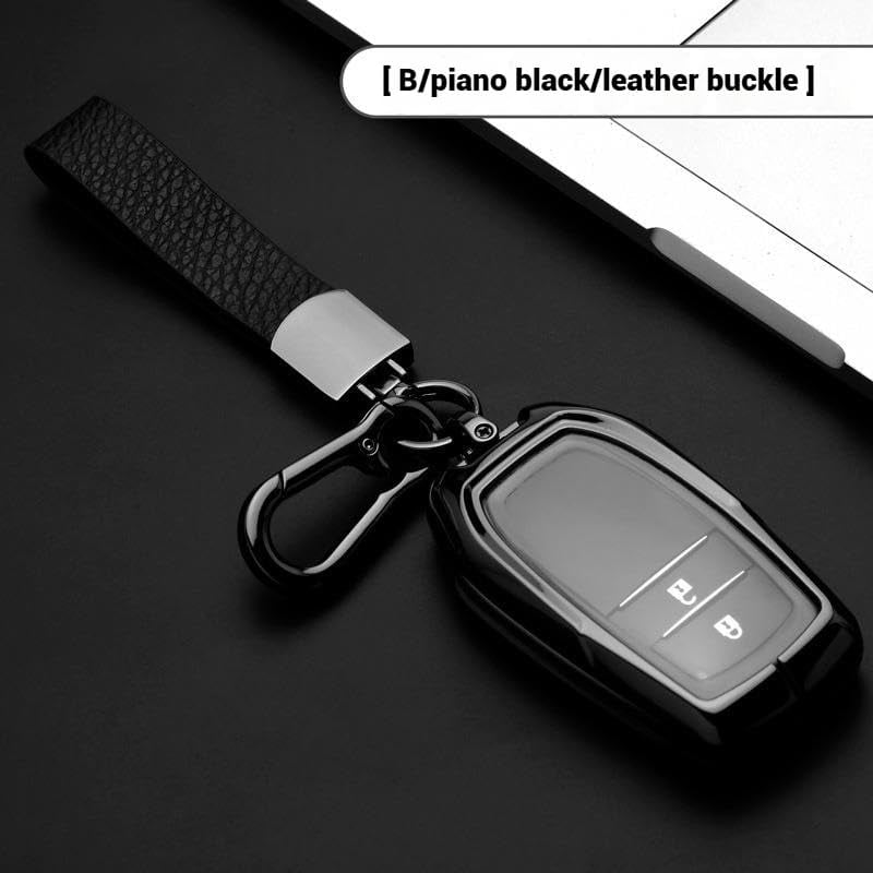 for Toyota Key Fob Cover, Zinc Alloy+TPU Key Fob Case for 2025 Camry, 2021-2025 Venza, Grand Highlander Hilux, Fortuner, 2022-2025 Tundra Tacoma Remote Key