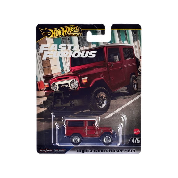 Toyota Land Cruiser FJ43 Red w/White "The Fate of the Furious" (2017) Movie "Fast & Furious" Diecast Model Car by Hot Wheels
