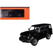 Toyota Land Cruiser J76 RHD Right Hand Drive Black 1/64 Diecast Model Car by GCD