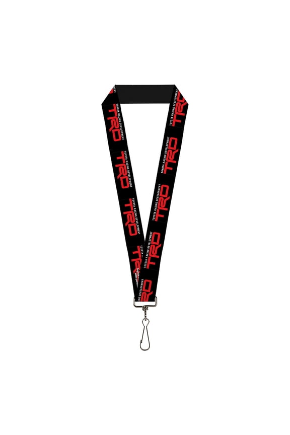 Toyota Lanyard, Toyota Racing Development TRD Logo Black White Red, Elastic