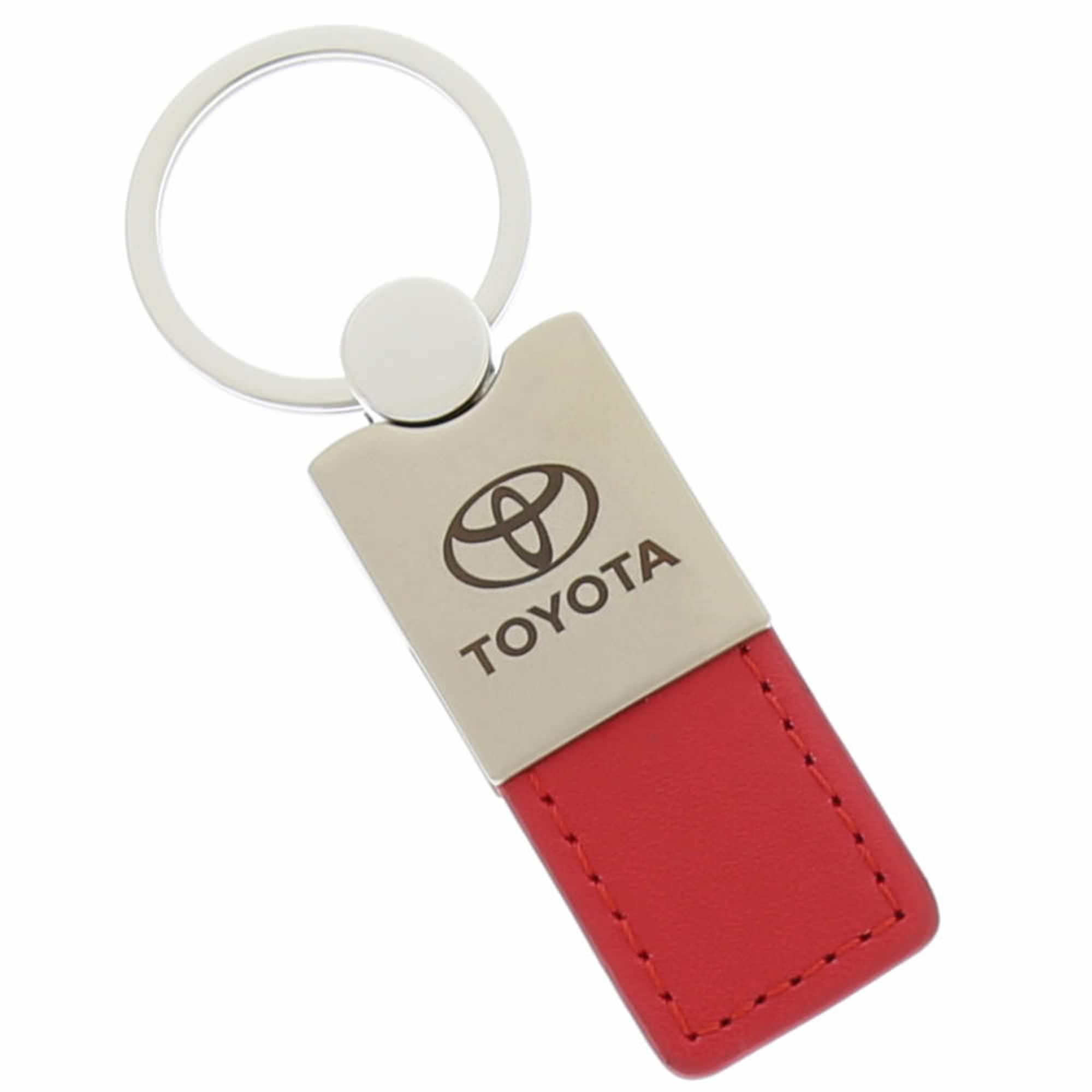Toyota Leather Key Ring (Red)