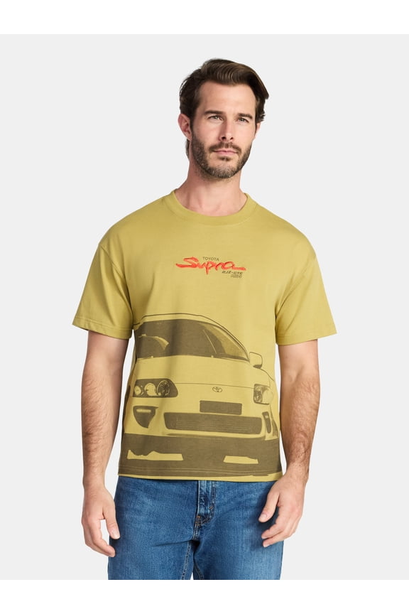 Men's and Big Men's Supra Cropped Graphic Tee, Sizes XS-3XL