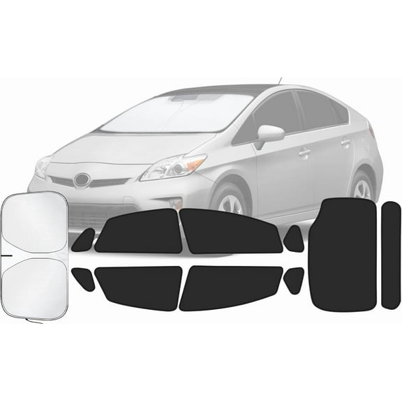for Toyota Prius 2010-2015 Car Window Shades, 11pcs Privacy Sun Shade Set for Front Windshield Side and Rear Windows, Full Window Covers Keeps vehicle Cool for Camping Napping