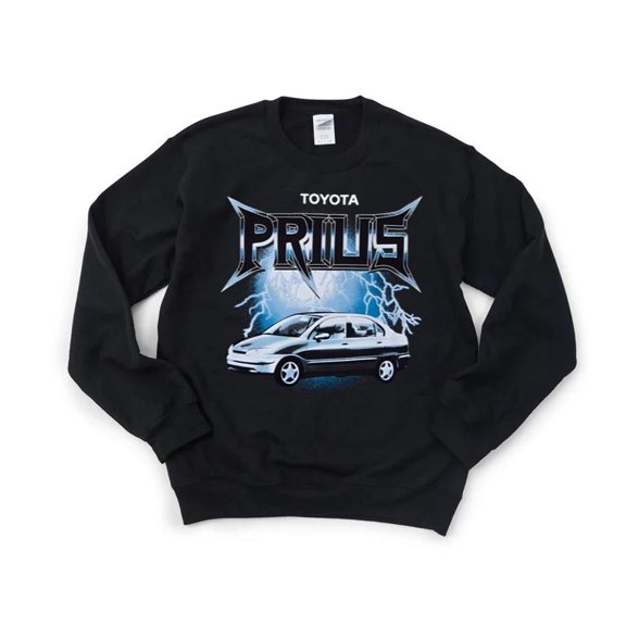 Toyota Prius Lightning Hybrid Electric Car Eco Friendly Bolt Funny Graphic Sweatshirt, for men & women, up to size 5XL