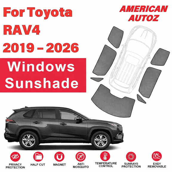 Toyota RAV4 2019 2020 2021 2022 2023 2024 2025 2026 Windows Sunshades Tints Covers