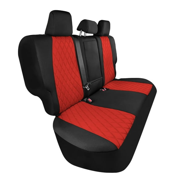 For Toyota RAV4 2019-2024 XLE | LE | XLE Premium | Limited (Not for Hybrid/Adventure/TRD Off-Road/Prime) FH Group Neoprene Custom Fit Car Seat Covers - Rear Set Red