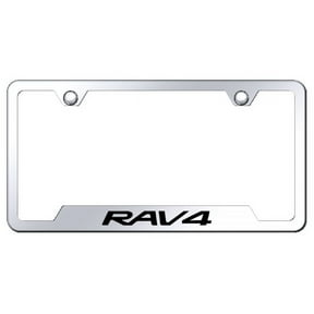 Toyota RAV4 Logo Mirrored Chrome Notched License Plate Frame Official Licensed