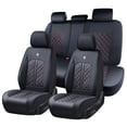 thumbnail image 1 of for Toyota Rav4 2016 Car Seat Cover, Waterproof Faux Leather 5 Seats Full Set Easy to Clean and Install Protect and Upgrade Seats, Red Edge Car Seat Covers, Airbag-Compatible, 1 of 9