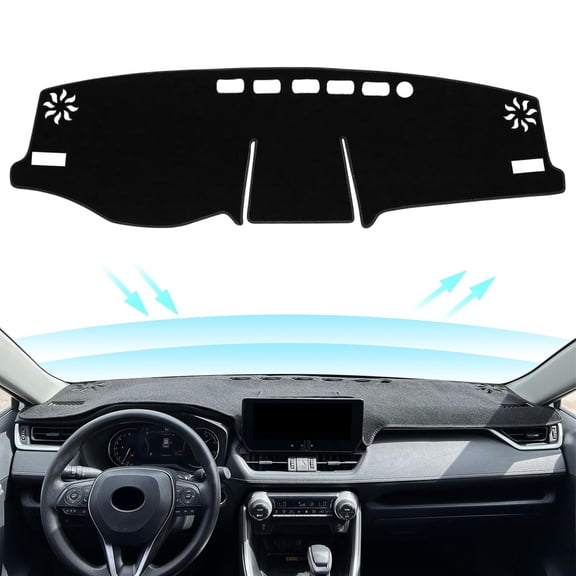 for Toyota Rav4 Accessories 2025 2024 2023 2022 2021 2020 2019 Dash Cover | Dashboard Cover Mat, Custom Fit Center Console Cover Sunshield Protector RAV 4 Pad