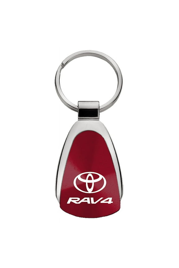 Toyota Rav4 Burgundy Teardrop Key Fob Logo Key Ring Official Licensed