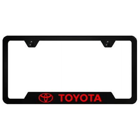 Toyota Red Logo Polycarbonate Notched License Plate Frame Official Licensed