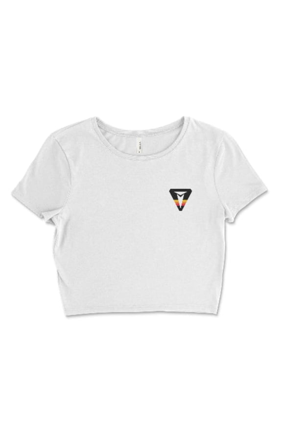 Retro Logo Womens Crop Top Iconic Style Redefined